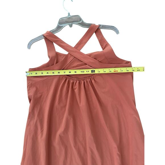 ATHLETA Arrival Dress Large Sunbaked Clay Peach Orange 2 Pockets Stretch - Picture 5 of 10